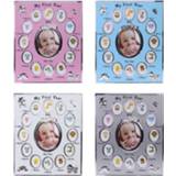 👉 Ornament alloy baby's kinderen Baby Photo Frame My First Year Picture 12 Months Aluminum Kids Birthday Gift Home Decoration Family Ornaments