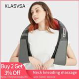 👉 Massager (with Gift Box) KLASVSA Electric Heating Neck Car Home Infrared KneadingTherapy Ache Shoulder Back Massageador Relax