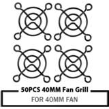 Grill zwart steel 50Pcs YOUNUON 40MM Black Metal Fan Protector Finger Guard Net 40X40MM 4CM Grills