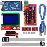 👉 Stepper 3D Printer Kit RAMPS 1.4 Controller + Mega 2560 board 5pcs A4988 Motor Driver LCD 12864 For Arduino RepRap