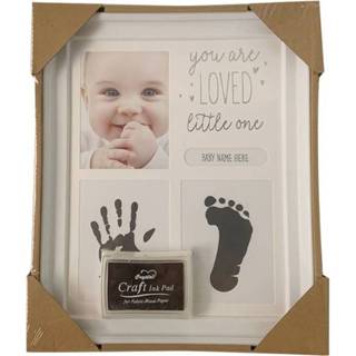👉 Ornament baby's kinderen New Baby Kids Birthday Gift Newborn Hand Foot Print Ornaments 12 Months Photo Frame