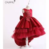 👉 Dress baby's meisjes kinderen Flower Appliques Baby Girls Opening Ceremony Clothing Lace Tutu Party Elegant Wear Princess Kids Vestidos