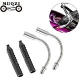 Bike MUQZI 2 Sets V Brake Noodles Bend Tube Protector Sleeves MTB Road Bicycle 90/110 Degree Cable Hose Pipe Dust-Proof Boots