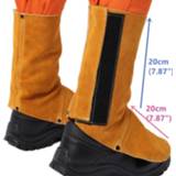 👉 Shoe cowhide leather Professional Welding Spats Flame Heat Abrasion Resistant Working Cover Protector Gaiter