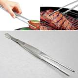 Tweezer steel 7 Sizes Barbecue Food Tong Stainless Straight Toothed Home Medical Garden Kitchen BBQ Tool Hot