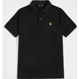👉 Poloshirt polyester zwart mannen Werk Dieren voor man Borduurwerk