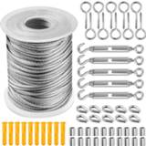👉 Railing steel Stainless Wire Rope Cable Package with Accessories ClipsCable Kit