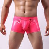 Tanga Wholesale Men Soft FakePU Underwear Ice-Silk mesh Sexy Gay Sissy Hombre Jockstrap Penise Bag Breathable Thin