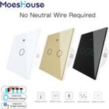 👉 Switch No Neutral Wire Needed WiFi RF433 Smart Wall Life Tuya Remote Control Single Fire Work with Alexa