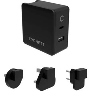 👉 Cygnett CY2411PDWCH USB-oplader Thuis 2 x USB-C bus, USB 2.0 bus A