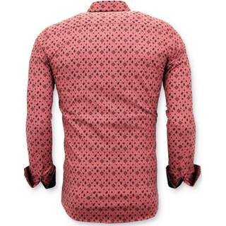 👉 Rood l male katoen Tony Backer Zakelijke slim fit 7435144163183