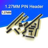 Pinheader 10PCS 1.27mm Pin Header 1.27 Double Row Male 1/2~40P Breakaway PCB Board Connector Strip 1*3/4/5/6/7/8/10/12/15/20/40p