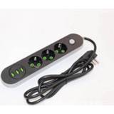 👉 Switch 3 USB Multi-port Charging Socket Plug Power Strip 1.8M Cable Universal Outlets Suitable for EU Electrical
