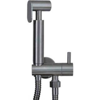 👉 Zwart active Wiesbaden RVS-304 bidet-handdoucheset rond | Mat 8719956083969