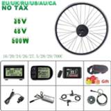 👉 Bike wit Schuck 36V/48V 500W Electric Bicycle Conversion Kit Hub Motor Wheel with 16-29 inch 700C For Road