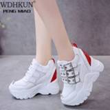 👉 Shoe rood vrouwen WDHKUN Net Red Hidden Wedge Platform Dad Shoes Women's Tide 2020 New Autumn Female Sports Casual Zapatos De Mujer