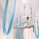 👉 Yogaswing 5*2.8M yoga swing aerial inversion hammock Solid color anti gravity Air Full set home exercise equipme 23