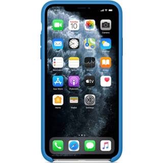 👉 Blauw silicone TPU unicolor unisex Backcover voor de iPhone 11 Pro Max - Surf Blue 190199651302