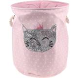 👉 Organizer roze 35*40 Sundries Storage Barrels High Capacity Pink Swan Cat Dinosaur Foldable Toy Box Home Dirty Laundry Basket