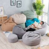 👉 Sofa linnen large small 1 Piece Lazy Sofas Cover Chairs Without Filler Linen Cloth Lounger Seat Bean Bag Pouf Puff Couch Tatami Living Room