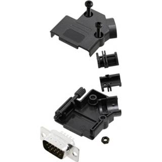 Connectorset TRU COMPONENTS TCD45PKP09HDP15K 7708560 D-sub male connector-set 45 ° Aantal polen: 15 Soldeerkelk 1 stuk(s) 2050005920405