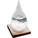 Mini desktop Droplet Storm Glass Bottle Weather Forecast Predictor Monitor Barometer With Wooden Base For Home Decor