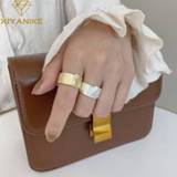👉 Zilver vrouwen XIYANIKE 925 Sterling Silver Irregular Rock Pattern Open Rings for Women Couples Vintage Simple Party Jewelry Gifts 2020 New