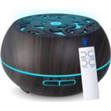 👉 Luidspreker blauw 550ml Ultrasonic Air Humidifier with Blue Speaker Wood Grain Essential Oil Aroma Diffuser LED Light Remote Control