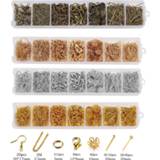 👉 420Pcs Jewelry Making Sets Head Pins Lobster Clasps Chains Jump Rings Earrings Hooks For DIY Accessories