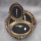 Fotolijst European oval antique picture frame, Palace royal style jewelry display rack,earring storage rack, photography props
