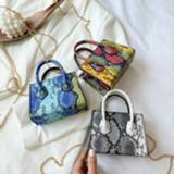 Handtas PU vrouwen Fashion Snake Skin Women Shoulder Handbag Totes Mini Chain Crossbody Bags Popular Simple Female Daily Bag