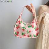 👉 Schoudertas canvas vrouwen Creative Design Women Underarm Shoulder Bag Strawberry Handbag Classic Texture Chic Lady Shopping Travel Tote