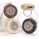 Clutch vrouwen Luxy Moon Round Crystal Women's Mini Handbag Evening Bag for Wedding Party Elegant Shoulder ZD1530