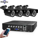 👉 Hiseeu Home Security Cameras System Video Surveillance Kit CCTV 4CH 720P 4PCS Outdoor AHD Security Camera System