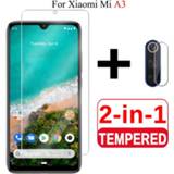 👉 Cameralens glas 2 in 1 Glass for Xiaomi Mi A3 Protective Camera Lens Film Screen Protector xiomi MiA3 xiaomiA3 Tempered