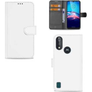 👉 Pasjeshouder wit Bookcase Moto E6s met 8720215247602