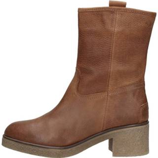 👉 Enkellaarzen vrouwen cognac Aqa - Enkellaarsjes Hak 2600044074319