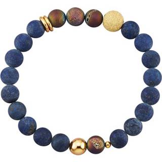 👉 Armband blauw kunststof vrouwen elastisch KLiNGEL 4055705612849