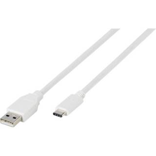 👉 Wit Vivanco USB 2.0 Aansluitkabel [1x USB-A stekker - 1x USB-C stekker] 1.20 m 4008928387568