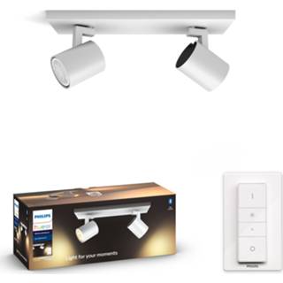 👉 Opbouwspot wit Philips hue RUNNER 2x - WARM TOT KOELWIT LICHT (Wit) 8718696175309