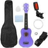 👉 Ukelele 21 inch 12 Fret Soprano Ukulele Hawaii Bass Beginner Stringed Musical Instrument with Gig bag+Tuner+Strings+Pick+Strap