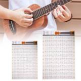 Poster Ukulele Chord Chart Tool Lessons Music Learning Aid Reference Tabs 16x12Inch /24x16Inch