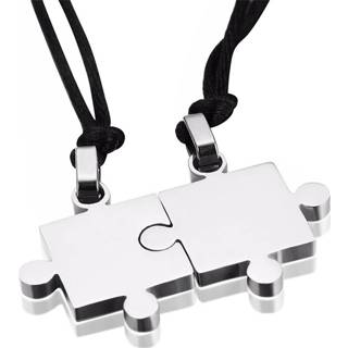 👉 Vriendschapsketting zilver edelstaal vrouwen LGT Jewels Puzzelstuk