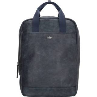 👉 Rugzak marine imitatieleer imitatie leer rits FARRINGDON backpack 15,6 inch (38cm) navy 8717924237284