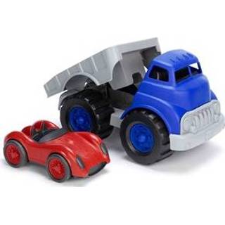 👉 Kunststof stuks auto's Green Toys Flatbed Truck & Race Car 793573714817