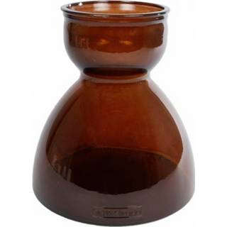 Vaas bruin glas woondecoratie mannen Van Manen Diabolo L 22 x 21 cm 8713219380628
