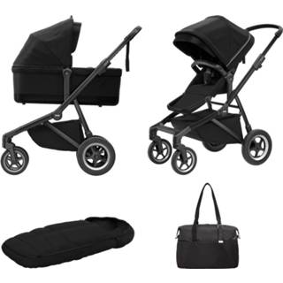 👉 Kinderwagen zwart foam banden stad kinderen Thule Sleek 2-in-1 Midnight Black On 872299048984