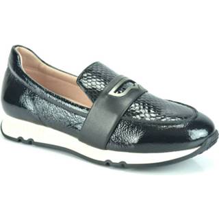 👉 Loafers vrouwen zwart Lace Print Loafer