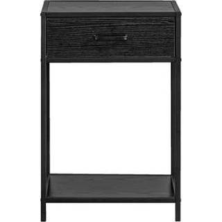 👉 Nachtkastje zwart Metaal#Hout Jaxx - 1 lade Leen Bakker 5713941135230