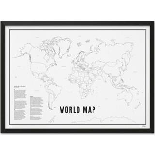 👉 Wereldkaart wit Wijck print A4 21 x 30 cm 7448134511512